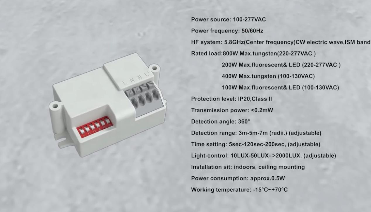 PDLUX lansează PD-MV1031-Senzor de mișcare cu microunde de 5,8 GHz 360 ° pentru iluminare și securitate inteligentă