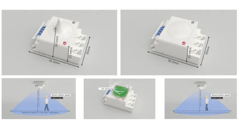 PDLUX lansează senzori cu microunde PD-MV1029A și PD-MV1029B de 5,8 GHz pentru iluminat inteligent de interior