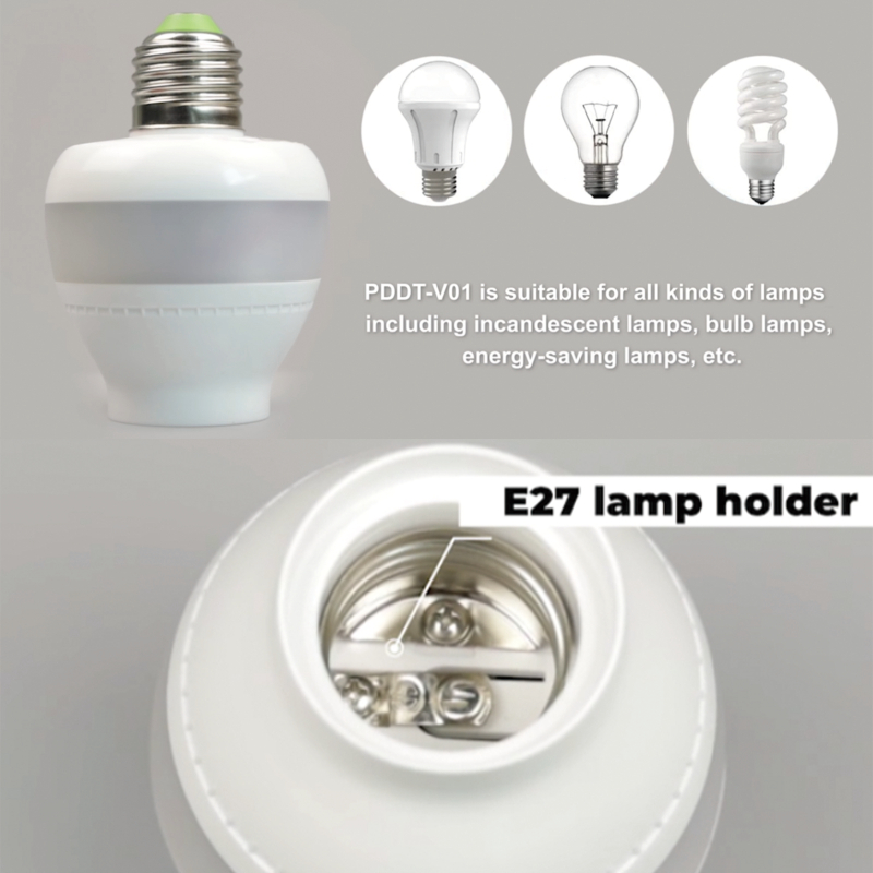 PDLux PDDT V01 5.8GHz Senzor cu microunde Suport lampă E27