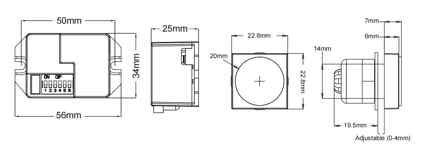New 5.8GHz Round Head Microwave Sensor for Narrow Corridors & Stairs